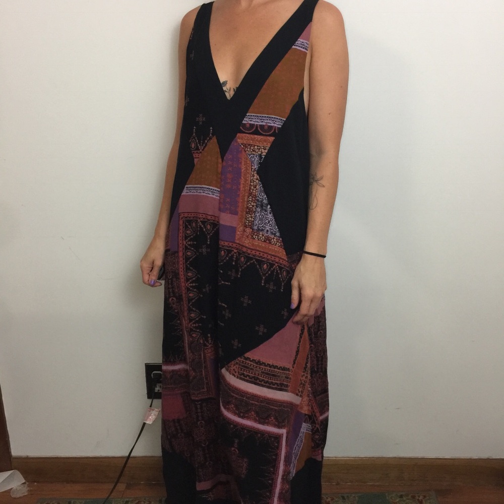 SOLD FREE PEOPLE Wide Leg Boho Jumpsuit - Picture 2 of 8